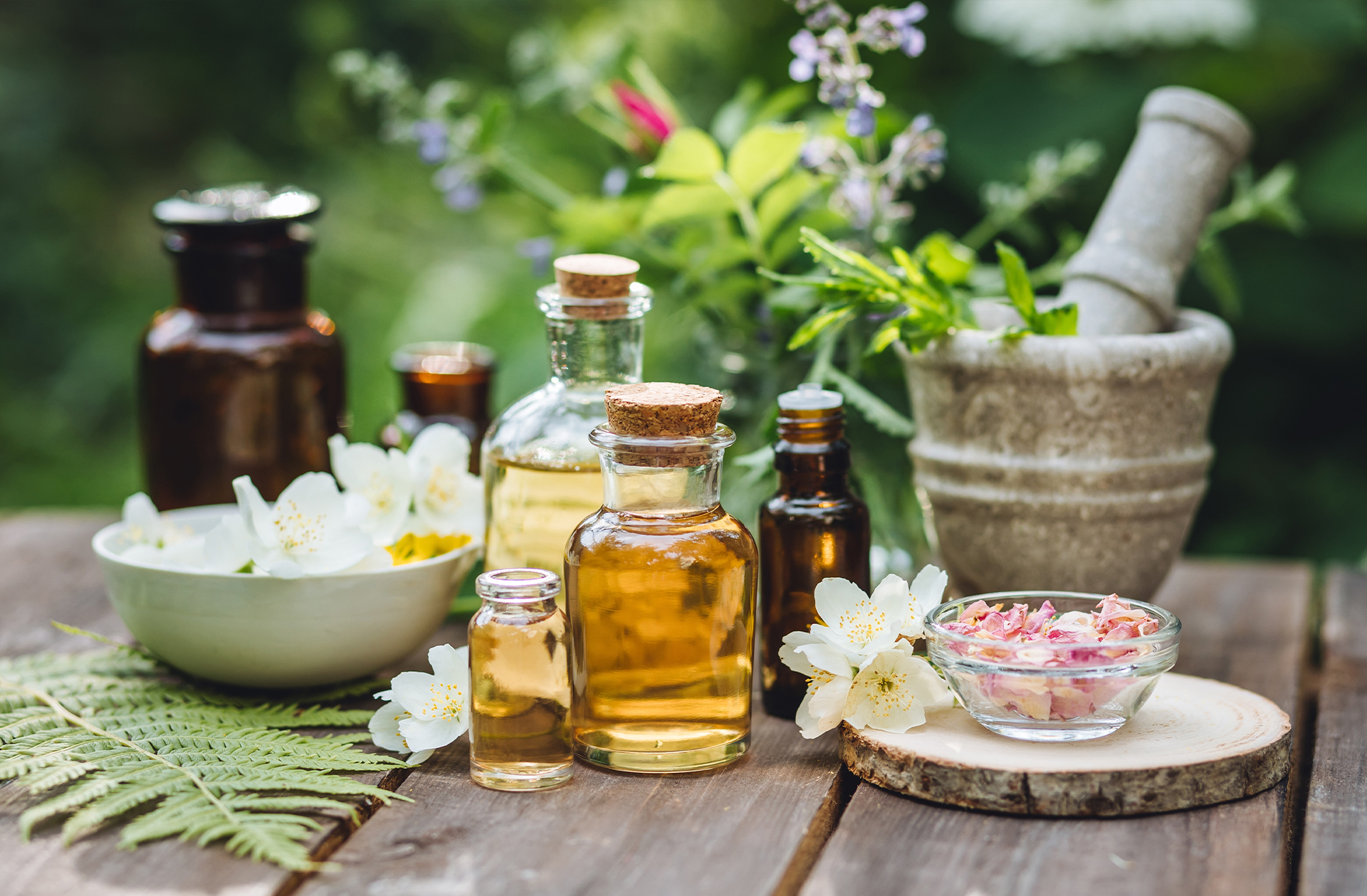 Naturopathy treatment scene with hydrotherapy, natural healing elements, and stress relief therapies